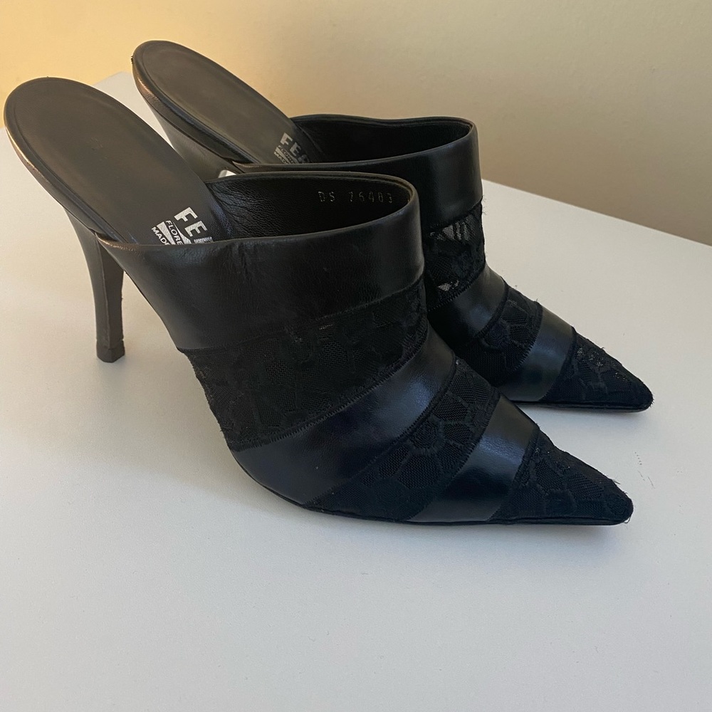 Salvatore Ferragamo Black Sandal Heels size 7.5